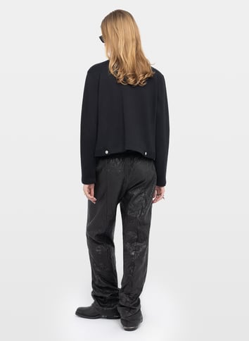 Cardigan boutonné uni en coton bio ZADIG&VOLTAIRE Noir
